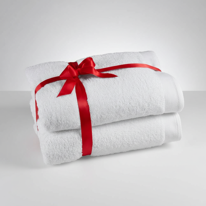 Two-piece terry cotton bath & sauna towel set, exceptionally soft and absorbent for premium use