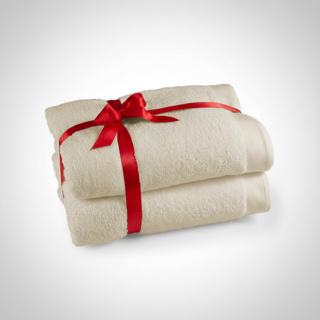 Deluxe two-piece cotton towel set, high absorbency, plush terry cloth for a pampered bathroom