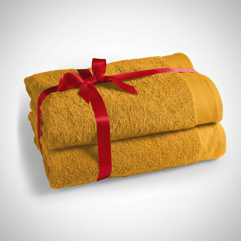 Premium quality two-piece cotton towel set, soft and absorbent terry cloth for daily luxury