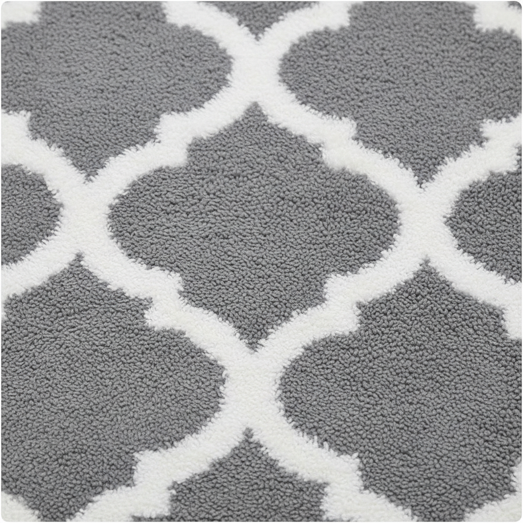 Luxurious non-slip microfiber bath mat set, highly absorbent bathroom rug for ultimate comfort.
