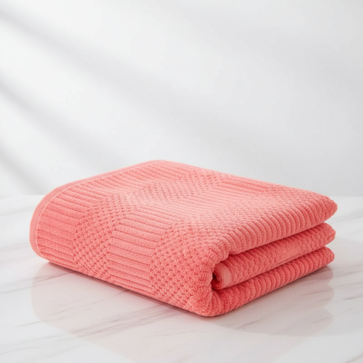 Soft home textiles: velvet 2-piece towel set featuring absorbent coral fleece, suitable for travel