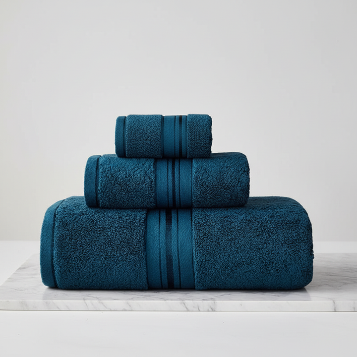 Premium quality cotton absorbent hand towel from a soft 3-piece bath linen set