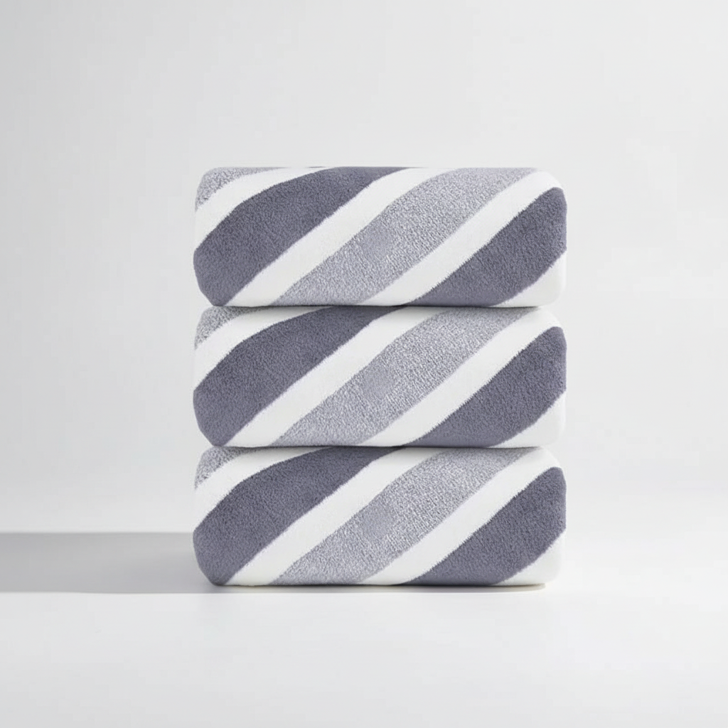 Folded blue fleece washcloth, part of an absorbent towel set, perfect for everyday soft comfort.