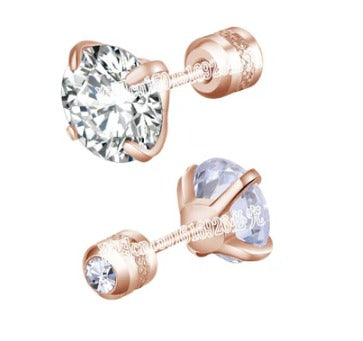 Hypoallergenic women's stainless steel stud earrings, a minimalist jewelry choice for sensitive ears & daily wear.