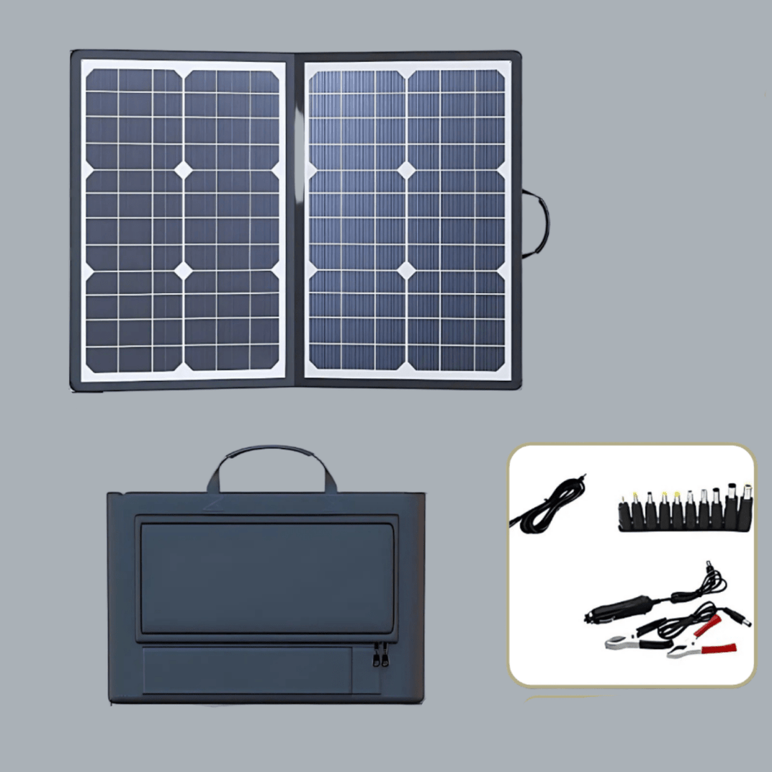 Powerful 1000W portable solar panel charger, perfect for off-grid RV power, camping gear, and emergency backup.