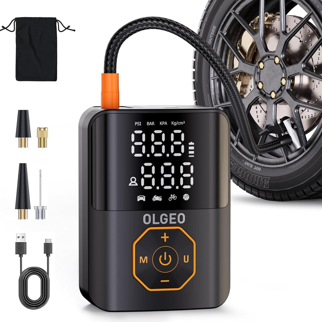 Handheld 18000mAh portable air pump, essential car accessory for emergencies