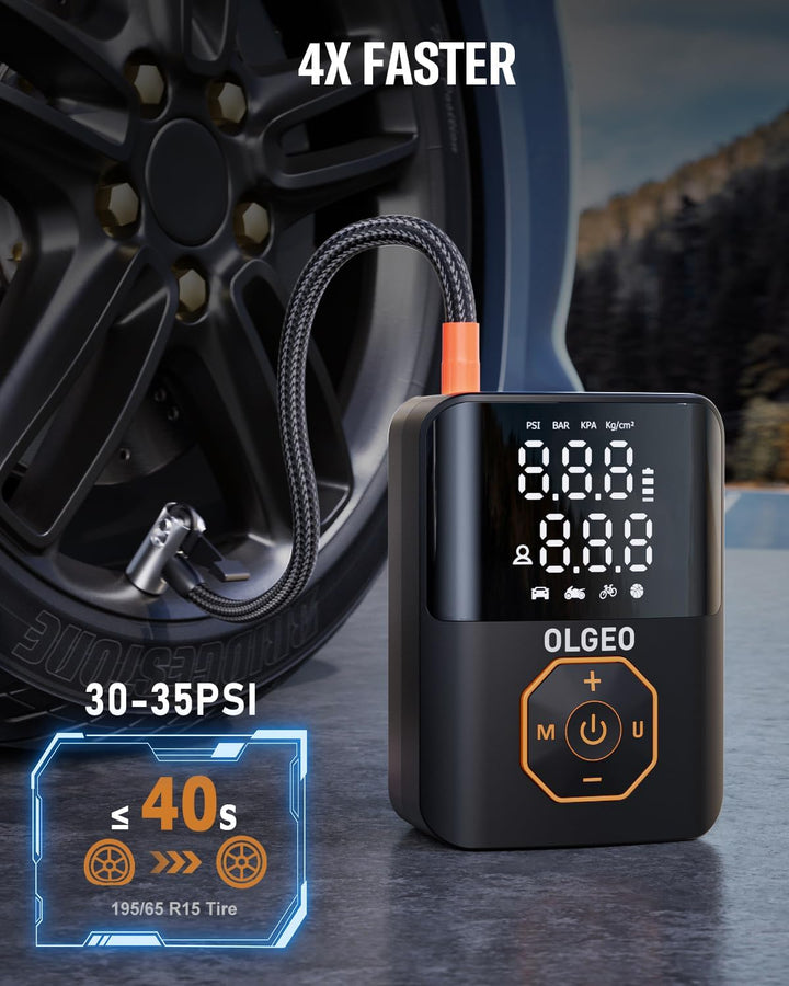 Versatile 18000mAh air pump, perfect for auto, moto & bike tire maintenance