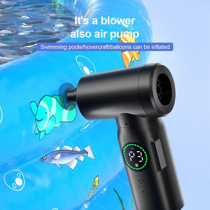 Cordless dust blower & vacuum cleaner, ideal for electronic gadgets, keyboards & car detailing.
