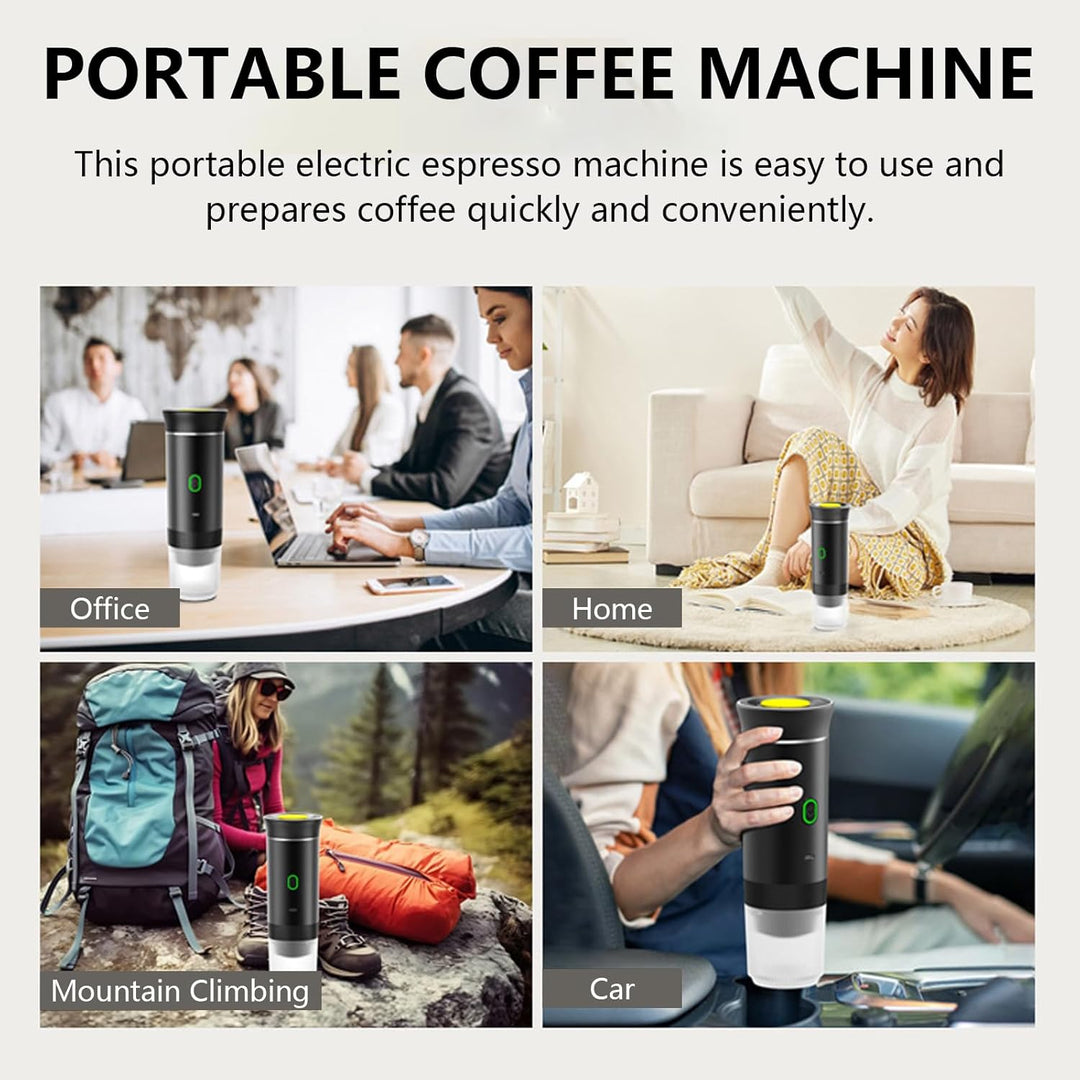Compact and powerful 3-in-1 espresso maker, perfect for camping and road trips