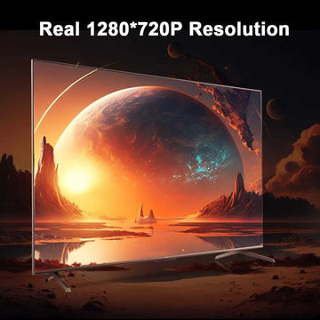 Outdoor-ready 4K projector, bringing big-screen entertainment to your backyard with remote.