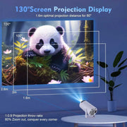 Smart 4K portable projector with remote control, bringing cinema-quality to your home.