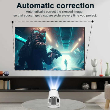 Versatile 4K home theater projector, perfect for gaming, movies & outdoor entertainment.
