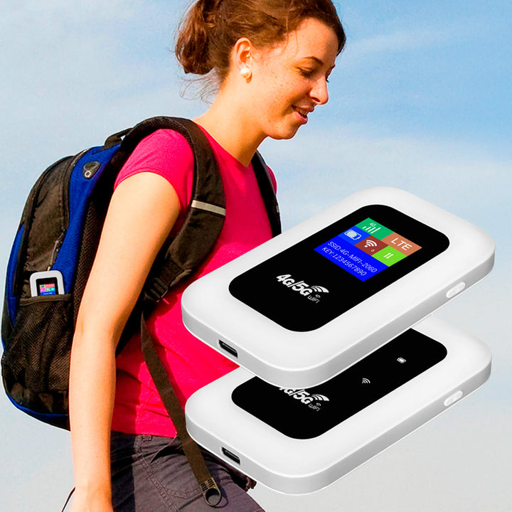 Compact portable 5G Wi-Fi router, ideal for travel, home backup, and secure high-speed mobile internet.