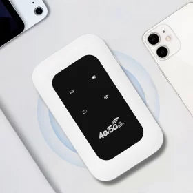 High-speed 5G Wi-Fi router with USB-C, LED display. Portable for secure mobile internet and travel.