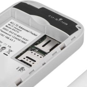 Sleek, compact 5G Wi-Fi router with LED display, providing reliable, high-speed portable internet.