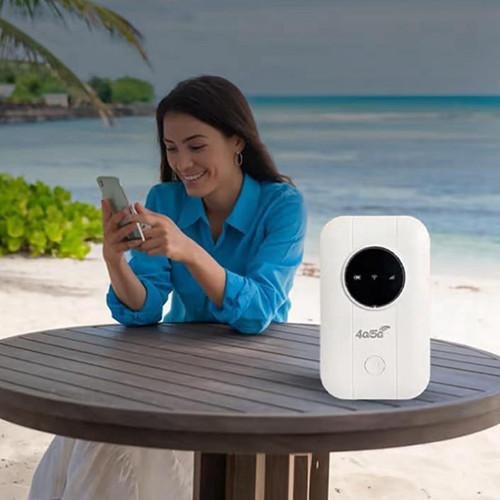 Sleek portable WiFi router with 5G for fast internet on travel, outdoor, and home office.