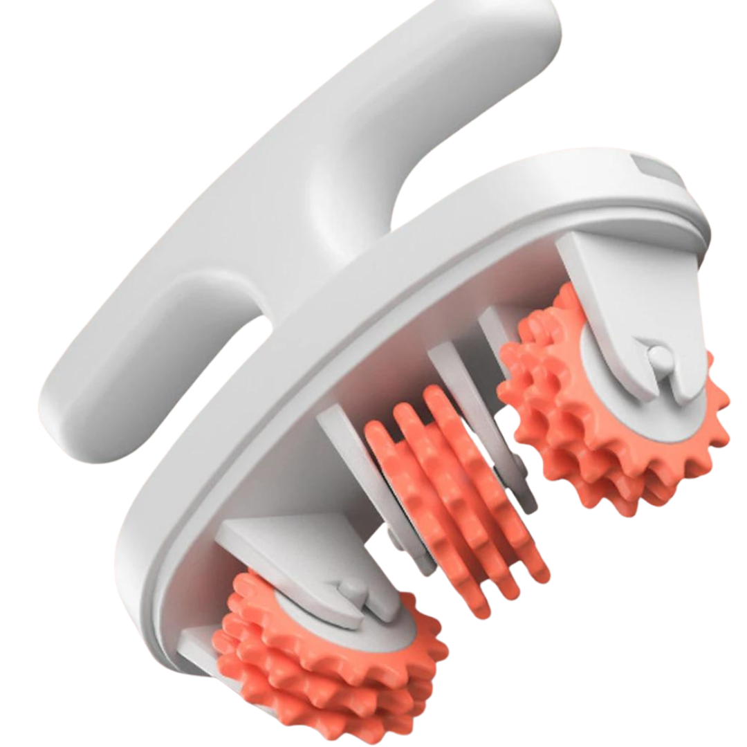 Acupressure body massage roller for deep muscle pain and tension relief, promoting relaxation and wellness.
