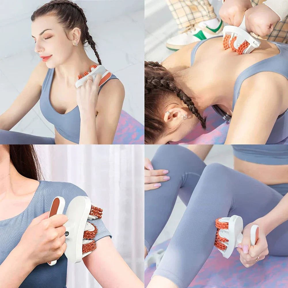 Handheld acupressure massage tool, designed for effective muscle and tension relief across the entire body.
