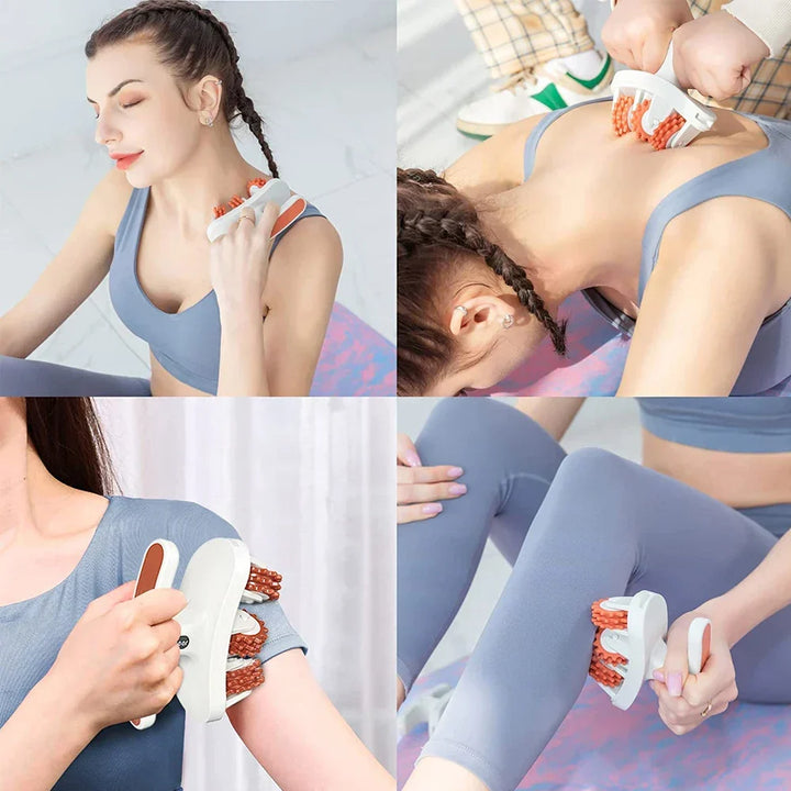 Handheld acupressure massage tool, designed for effective muscle and tension relief across the entire body.