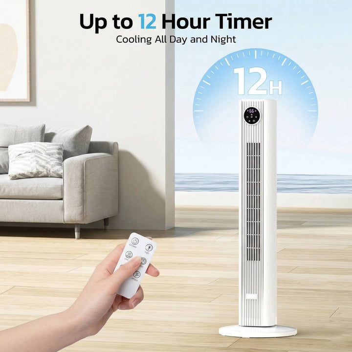 Compact Portable Air Cooler Fan for bedroom, apartment, or office. Personal AC unit provides quiet, cool relief.