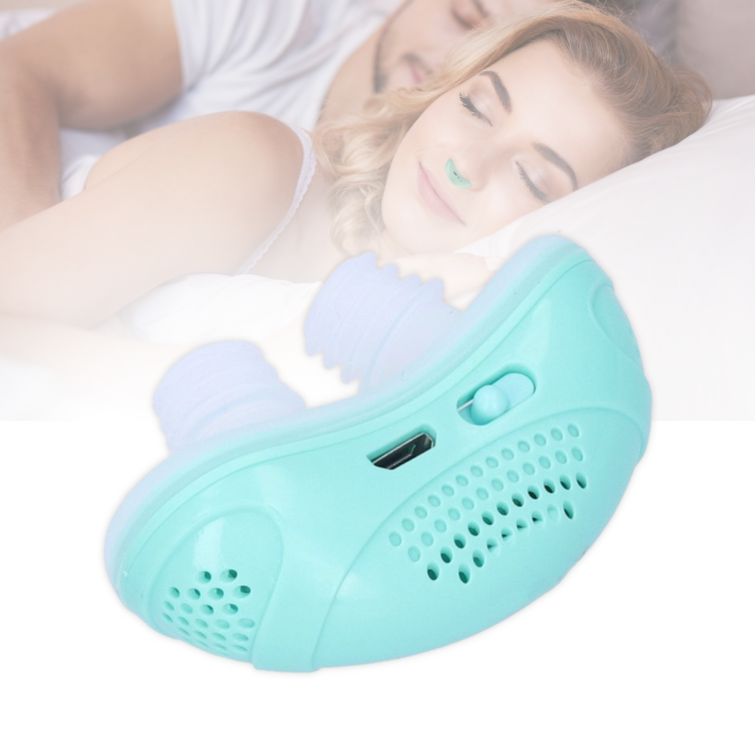 Portable anti-snoring device for nasal congestion relief. Compact sleep aid for travel & quiet breathing.