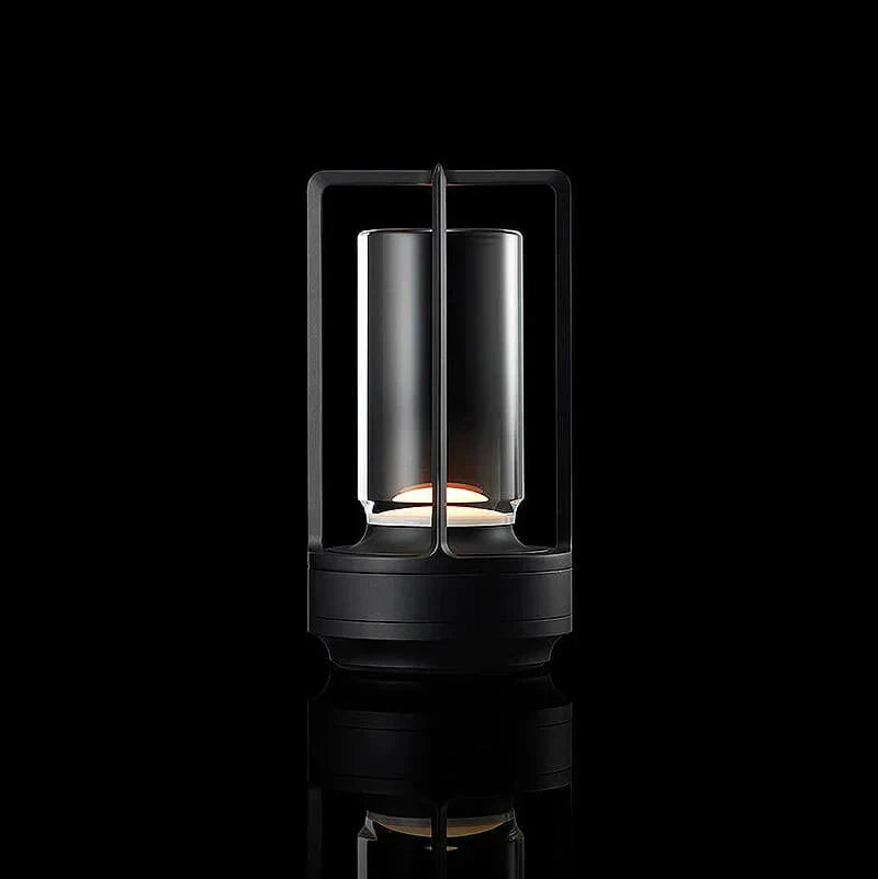 AuroraGlow waterproof portable crystal LED table lamp, decorative with touch control features.