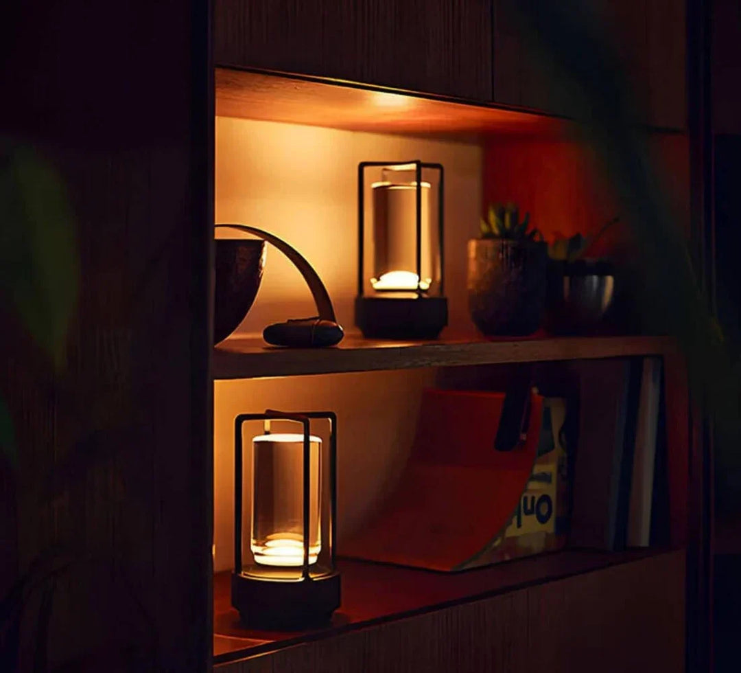 Modern decorative crystal LED lamp, portable touch control for indoor & outdoor lighting.