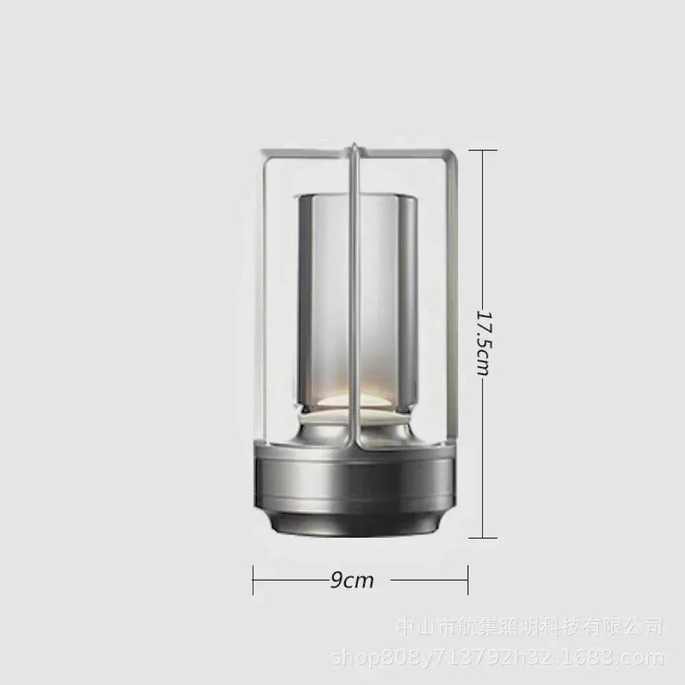Elegant crystal LED table lamp, portable & waterproof, casts a stunning decorative light.