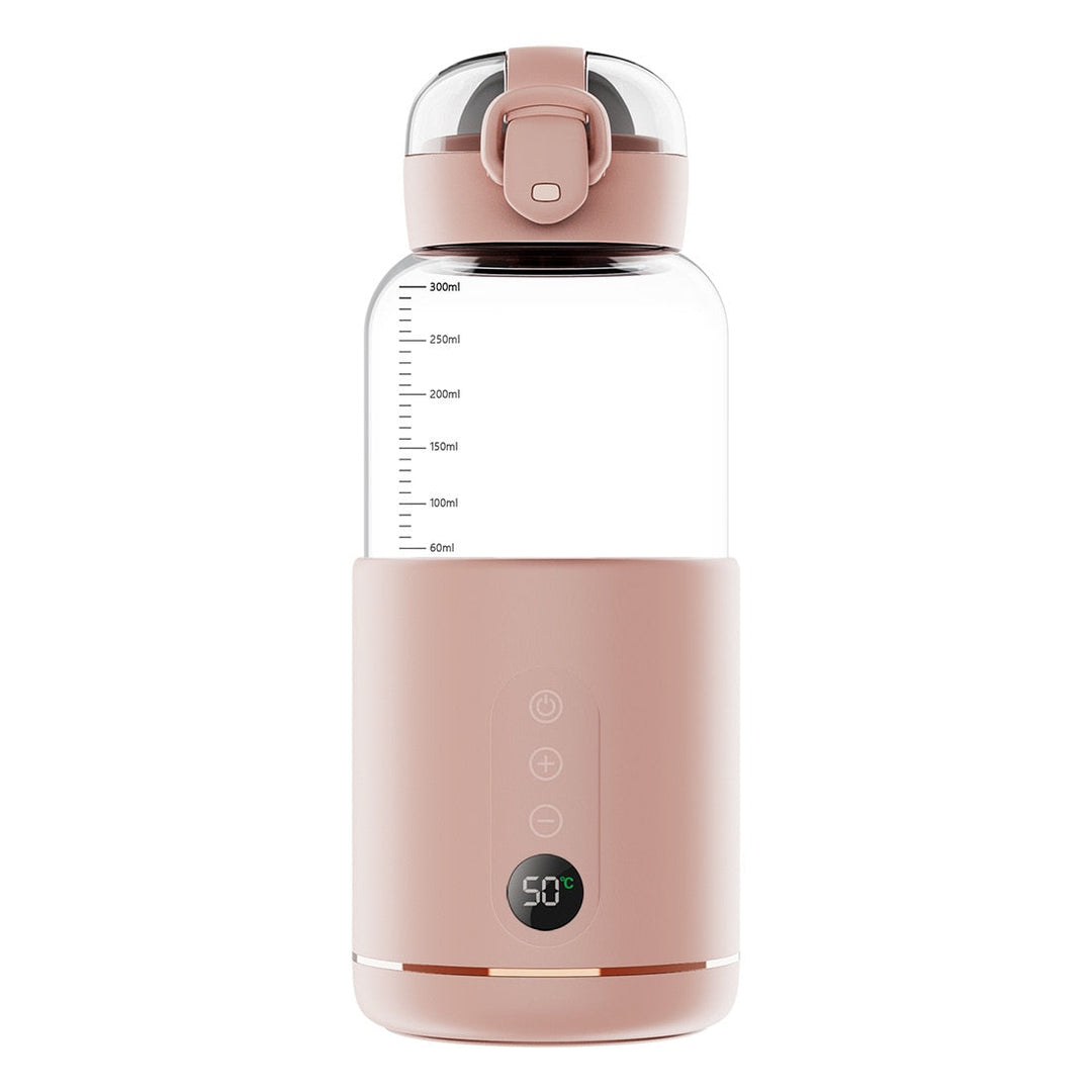 Travel essential: USB rechargeable baby bottle warmer. Keep formula warm for infant feeding during road trips & travel.