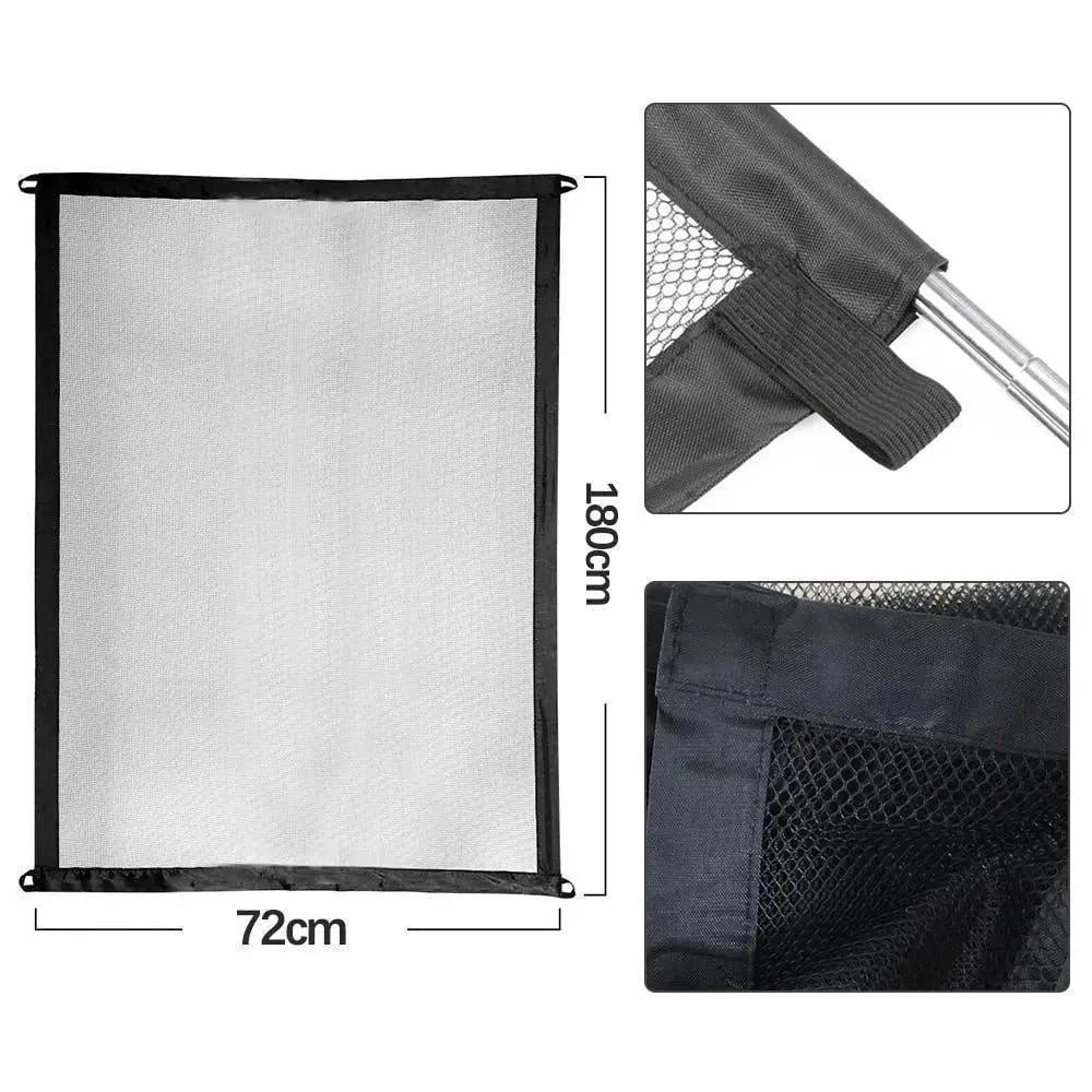 Sleek black portable pet gate, a versatile dog & cat safety barrier for doorways, stairs, or outdoor use.