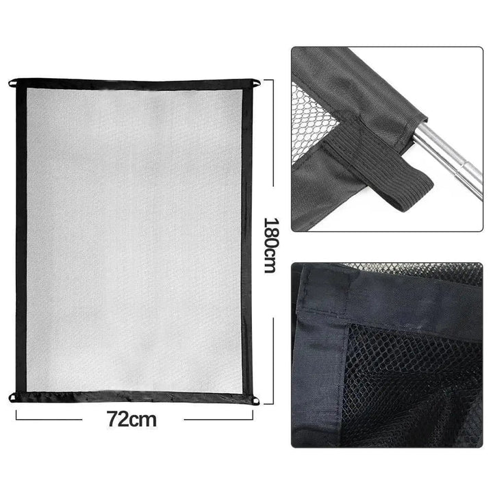 Sleek black portable pet gate, a versatile dog & cat safety barrier for doorways, stairs, or outdoor use.