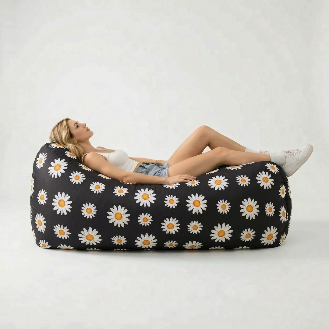 Compact inflatable travel sofa & air lounger. Easy setup, no pump needed for instant outdoor comfort anywhere.