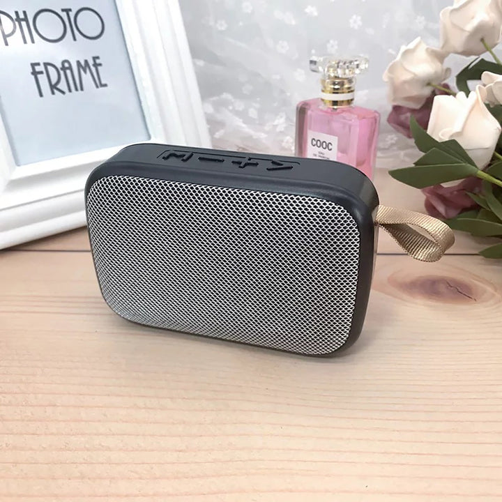 Compact wireless speaker delivering powerful 3D stereo audio, an ideal portable music player.