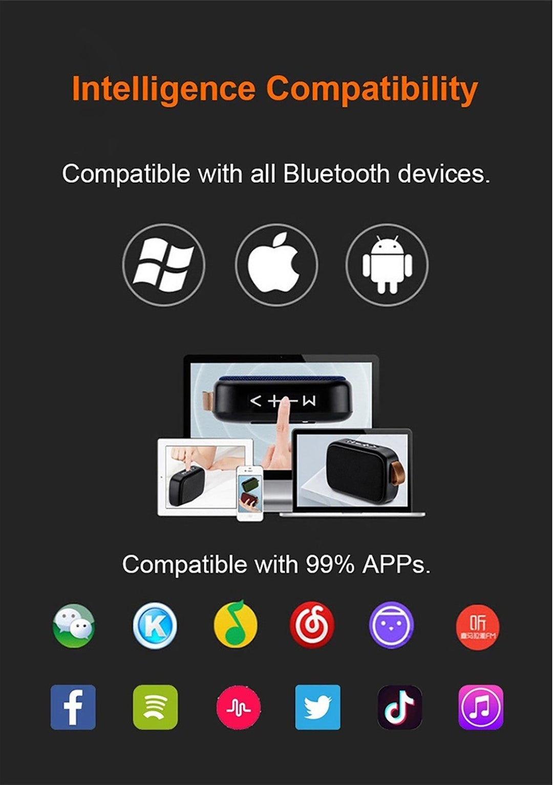 Party speaker with 3D stereo Hifi audio, designed for vibrant and clear wireless music streaming.