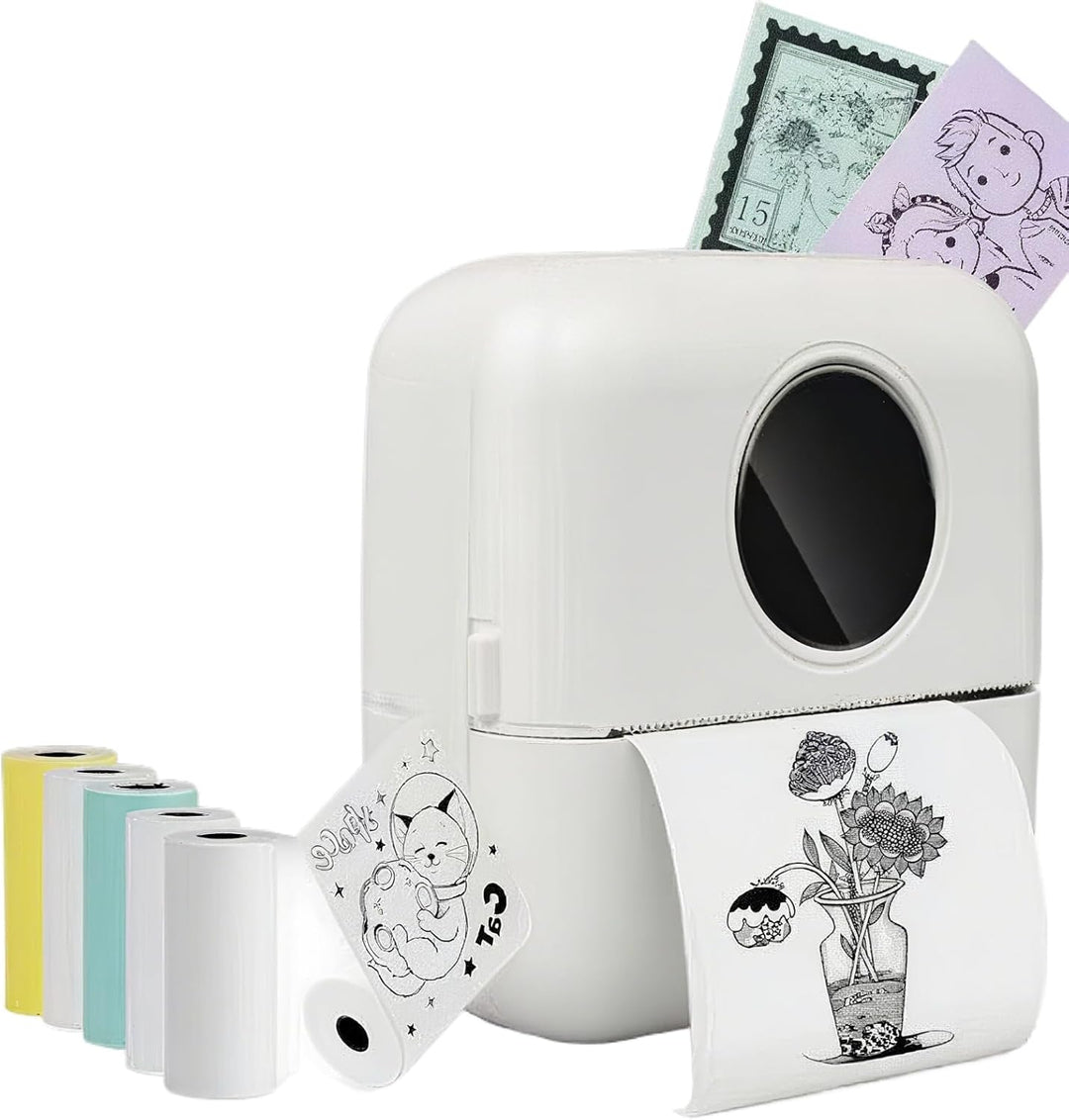 Compact inkless thermal label maker with Bluetooth connectivity for office