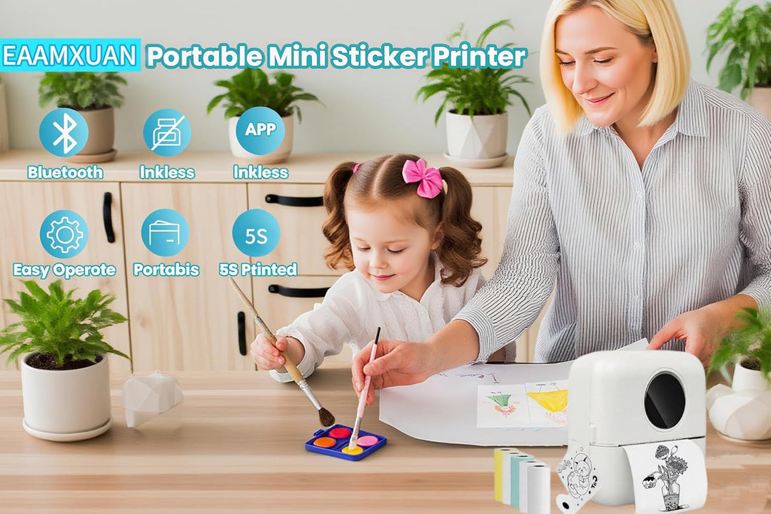 Handheld Bluetooth label printer for home organization and crafts, no ink