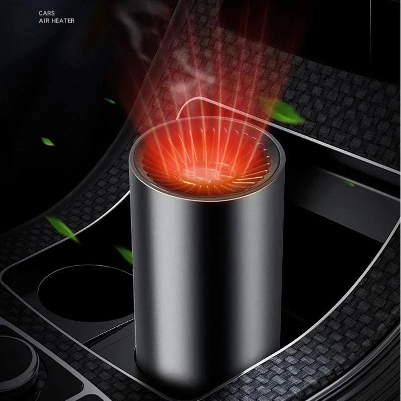 Versatile vehicle accessory: 12V portable car heater & powerful defroster for quick windshield clearing.