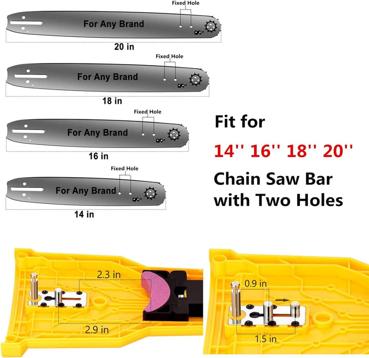 Compact chainsaw sharpener for quick blade maintenance, ideal for all outdoor wood cutting tools.