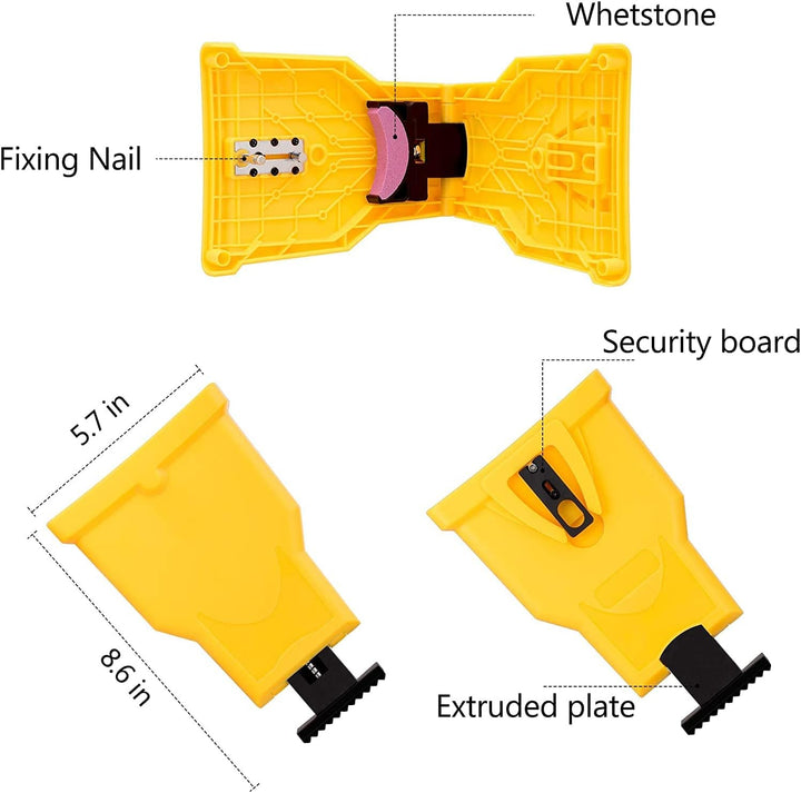 Essential portable chainsaw sharpener for precise blade maintenance, perfect for outdoor wood cutting.