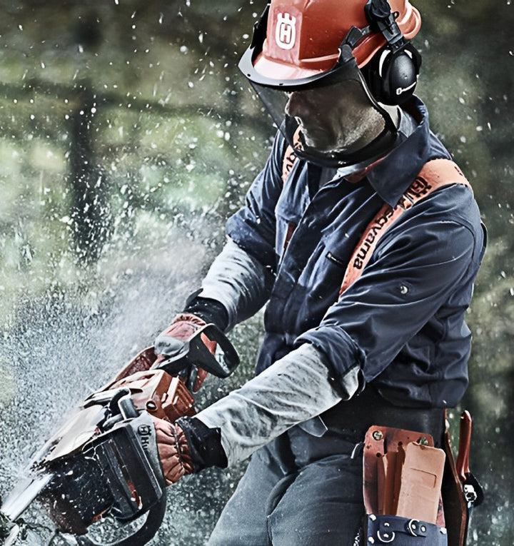 Black portable chainsaw teeth sharpening tool, designed for easy and efficient blade maintenance.