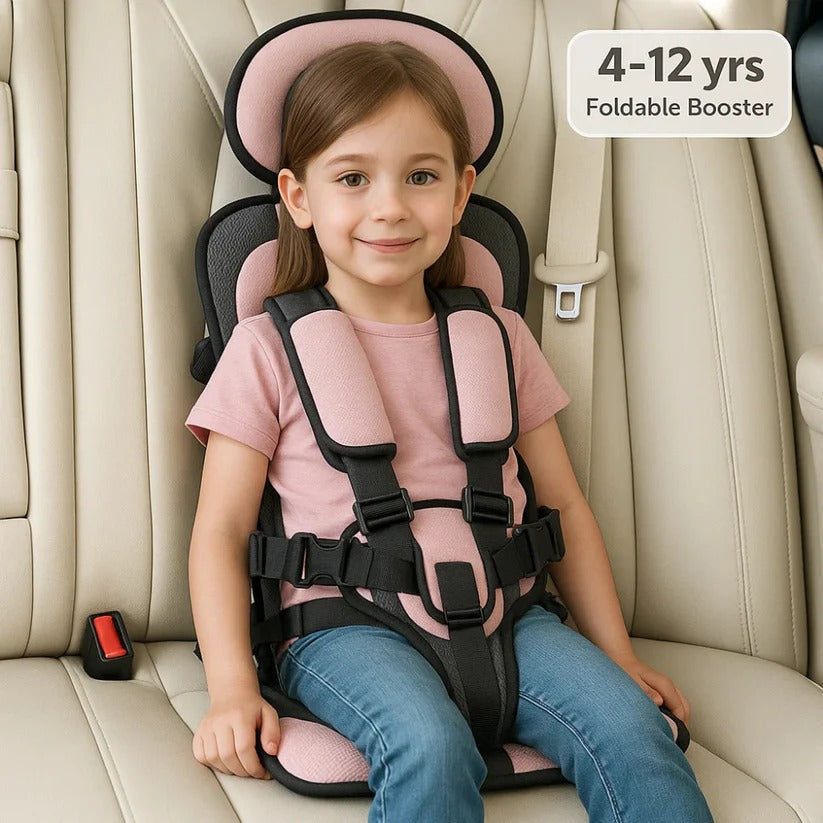 Compact booster car seat for children, lightweight & durable for everyday use.