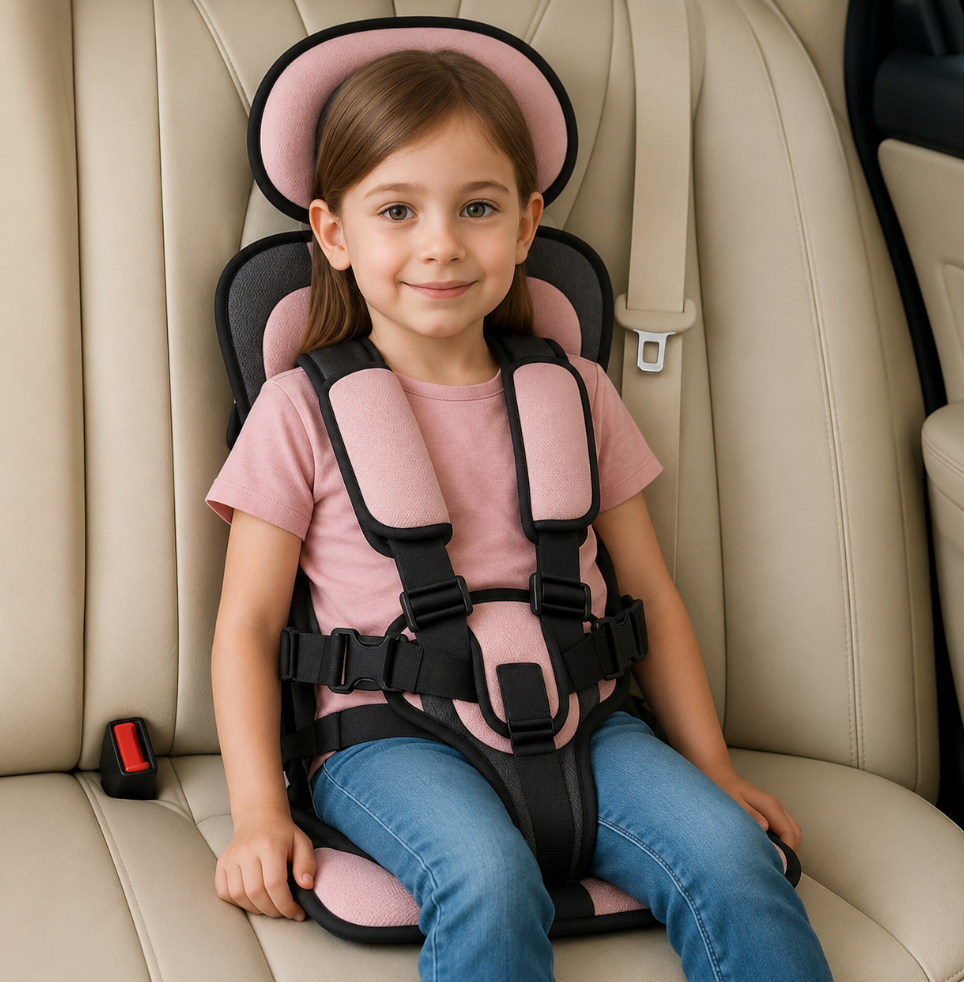 Durable portable car seat, ideal travel car accessory for children, sturdy build.