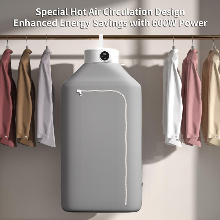 Portable clothes dryer with folding bag, a compact and efficient solution for small spaces or travel laundry