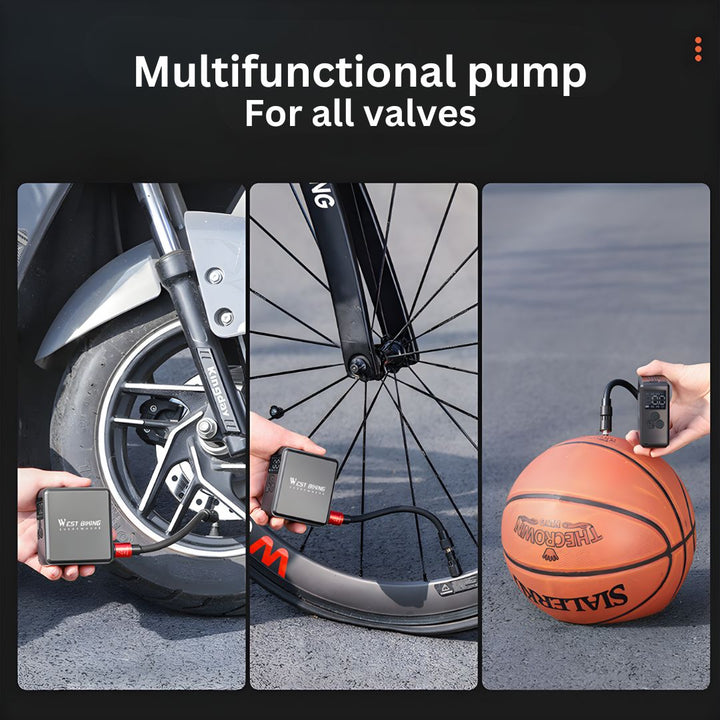 Compact digital tire inflator for cars & bikes. A portable electric pump for all your inflation needs.