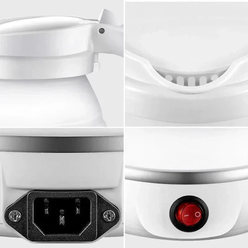 FlexiBoil portable electric travel kettle, a convenient space-saving accessory for any trip.