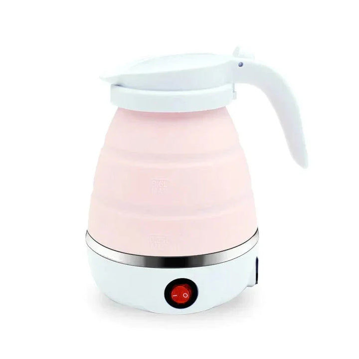 Versatile collapsible electric kettle, perfect for travelers to make hot water for tea, coffee & meals.