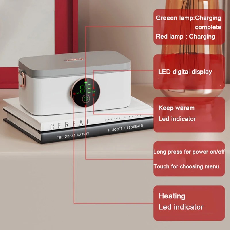 Warm your work lunch anywhere! Portable electric food warmer for travel and daily use.