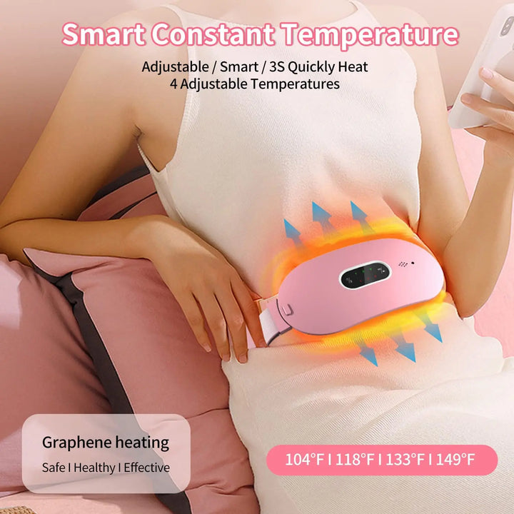 Comforting electric heating pad & massage cushion for women's wellness, offering period & abdominal pain relief.