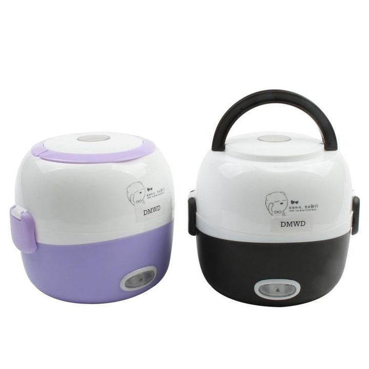 Elektrische Lunchtrommel (electric lunchbox) with compartments, keeping your meals deliciously warm.