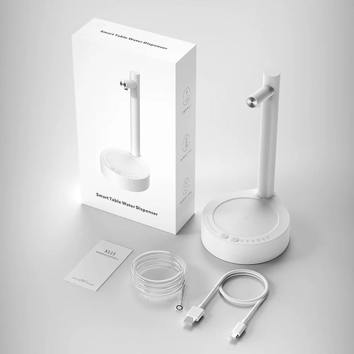 Compact rechargeable electric water pump dispenser for travel, camping, or quick kitchen hydration. Easy to use.